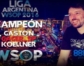 Gastón "Gager_Sp" Koellner se va a disputar el Evento Principal de la WSOP gracias a 888Poker