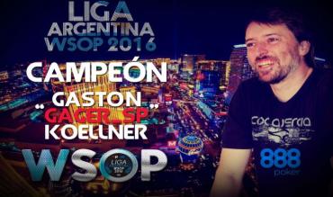 Gastón "Gager_Sp" Koellner se va a disputar el Evento Principal de la WSOP gracias a 888Poker